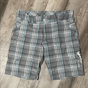 Plaid Fox Racing Bermuda shorts
